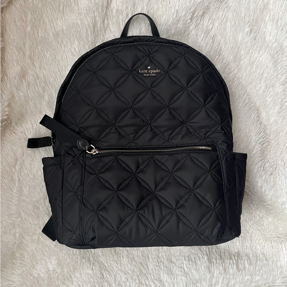Kate Spade Black Quilted Backpack - Picture 4 of 17